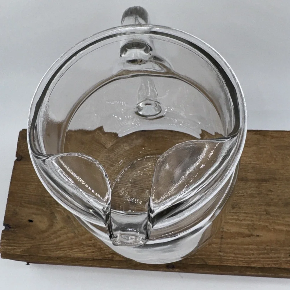 Vintage Glass Tea & Lemonade Ice Lip‎ Pitcher – Clear Classic Serveware 9